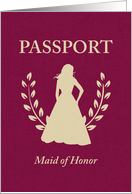 Maid of Honor Passport card
