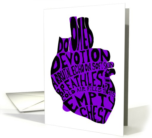 empty chest : purple heart card (858211)