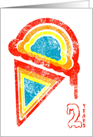 happy 2nd birthday ice cream dripz card