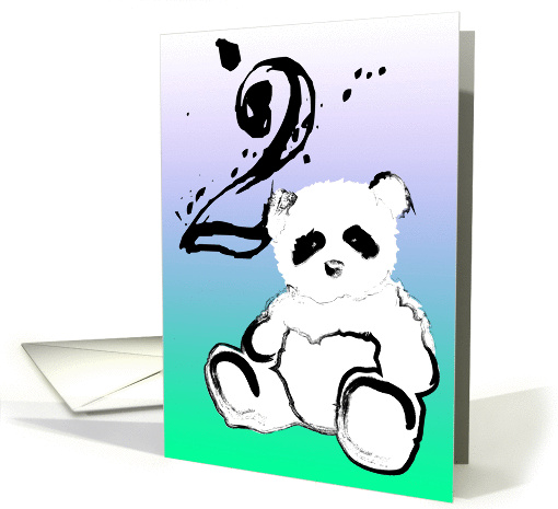 Happy 2nd Birthday : Ink Panda card (879442)