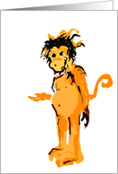 confused monkey ink card