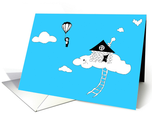 moving monkey announcement : home in the clouds card (887806)