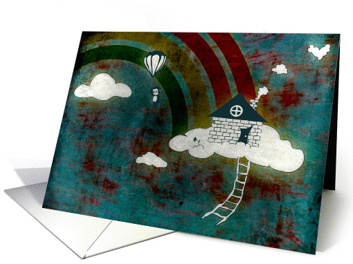 moving monkey announcement : home in the clouds card (887830)