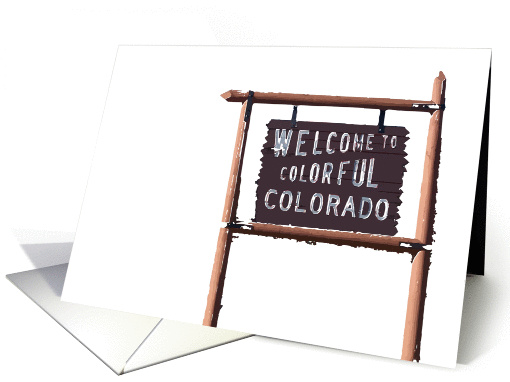 welcome to colorful colorado moving announcement card (891327)