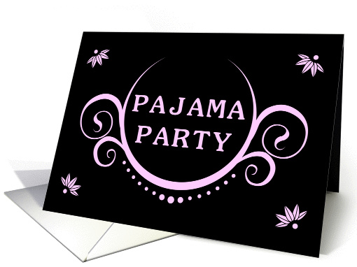 elegant pajama party invitation card (893191)