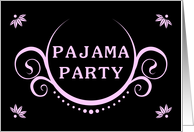 elegant pajama party invitation card