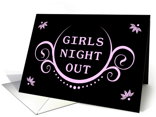 girls night out party invitation card (893192)