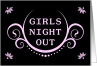 girls night out party invitation card