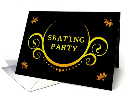 roller skating party invitation card (893197)