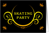 roller skating party invitation card