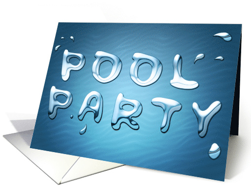 pool party : liquid text card (896160)