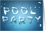 pool party : liquid text card