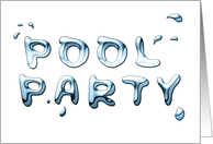 pool party : liquid text card