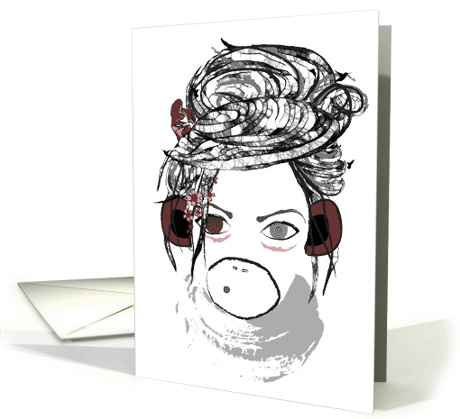 monkey misses you card (896992)