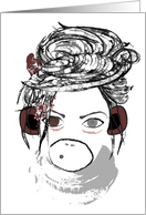 monkey misses you card