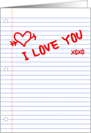 i love you notebook paper : happy valentine’s card