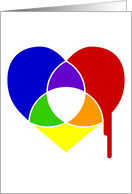 color chart heart : happy valentine’s card