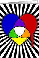 color chart heart : i love you, happy anniversary card