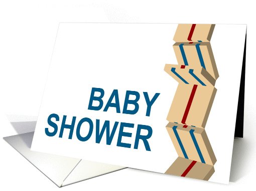 jacob's ladder : baby shower invitation card (897623)