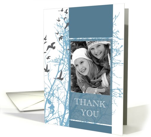 thank you : silhouscreen birds photo card (899048)