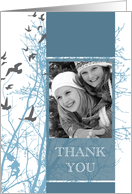 thank you : silhouscreen birds photo card