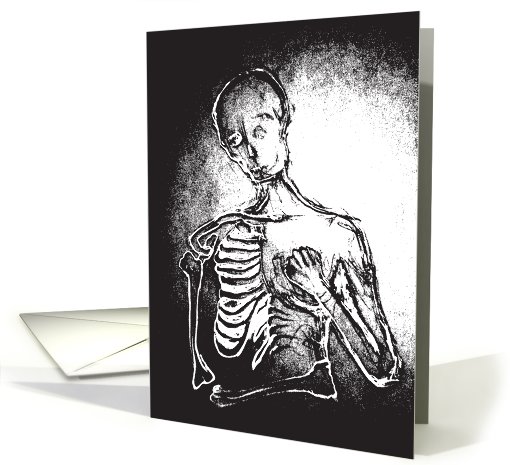 lonely skeleton : dia de los muertos invitations card (903069)