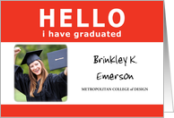 hello, i have graduated : photo card