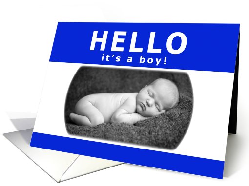 hello, it's a boy! : customizable photo card (904242)