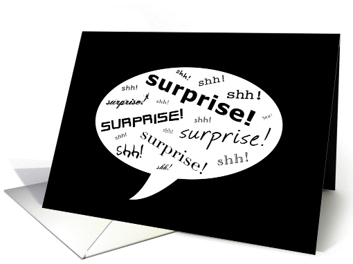 shh! surprise! surprise party invitation card (904261)