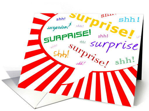 shh! surprise! surprise party invitation card (904262)