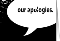 our apologies.