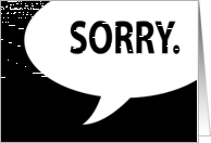 sorry. (blank inside) card