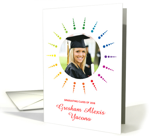 Beautiful Burst Graduation Announcement (photo card) card (907775)