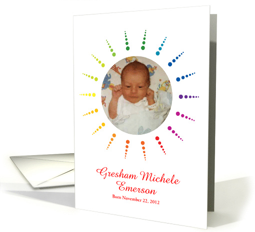 beautiful burst baby announcement (photo card) card (907837)