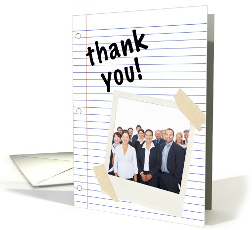 thank you notebook paper : general business (photo card) card (908058)