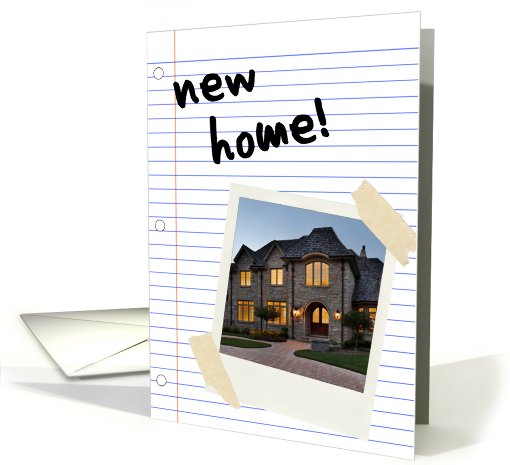 new home : notebook paper (photo card) card (908059)