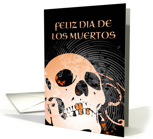 feliz dia de los muertos invitation : hi-fi skeleton card (958875)