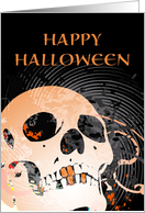 happy halloween : hi-fi skeleton card