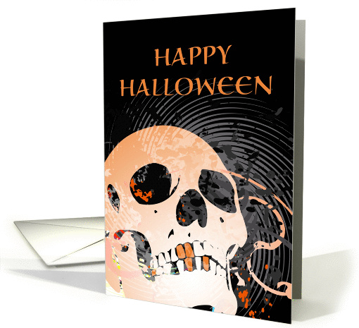 happy halloween party invitation : hi-fi skull card (958919)