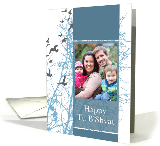 Happy Tu B'Shvat photo card : silhouscreen tree card (961037)
