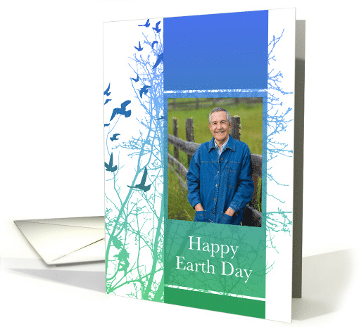 Happy Earth Day photo card : silhouscreen tree card (961039)