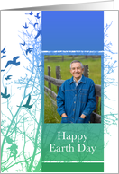 Happy Earth Day photo card : silhouscreen tree card