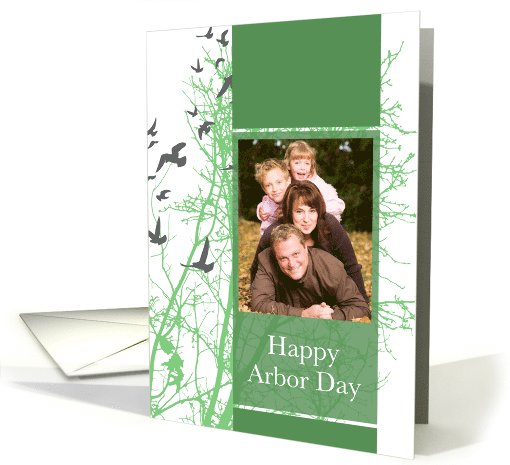 Happy Arbor Day photo card : silhouscreen tree card (961043)