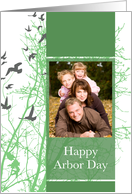 Happy Arbor Day photo card : silhouscreen tree card