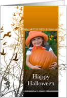 Happy Halloween photo card : silhouscreen tree card