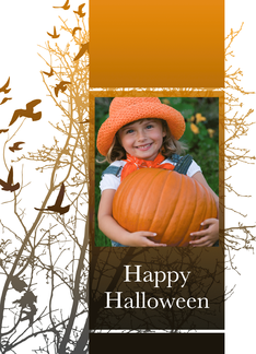 Happy Halloween photo card : silhouscreen tree card (961045)