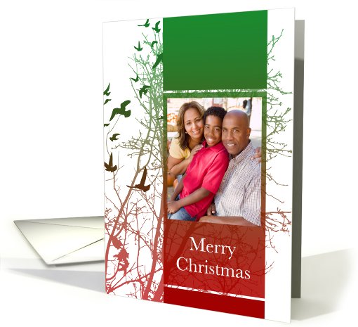 Merry Christmas photo card : silhouscreen tree card (961047)