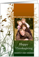 Happy Thanksgiving photo card : silhouscreen tree card