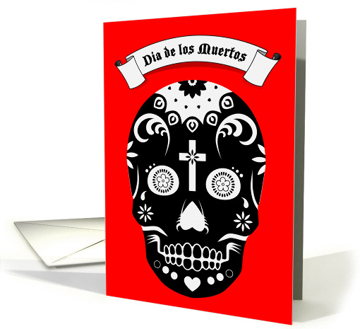 dia de los muertos sugar skull invitation card (961977)