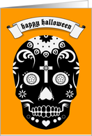 happy halloween sugar skull (blank inside) card